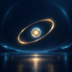 Single gold orbit around a luminous center